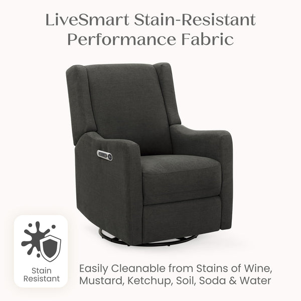 Power Recliner Swivel Glider with USB Charging – Stain-Resistant Fabric