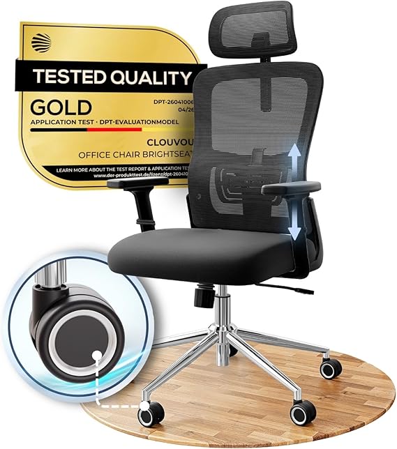 Ergonomic Office Chair with Mesh Back & 3D Headrest