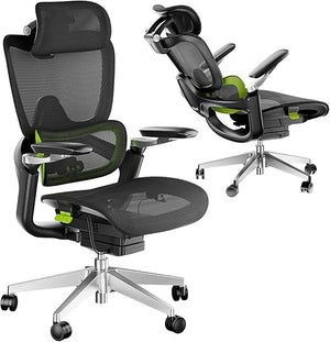 Ergonomic Mesh Office Chair with 3D Lumbar Support, 5D Armrests & 4D Headrest