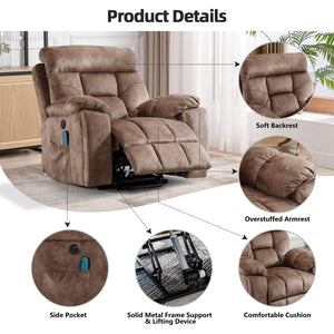 Large Power Lift Recliner Chair with Massage and Heat