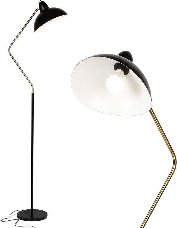 Swoop LED Floor Lamp with Adjustable Head - Cream