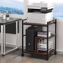 3-Tier Printer Stand with Charging Station & Lockable Wheels