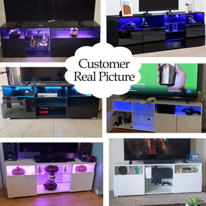LED TV Stand with Storage Drawers & Shelves