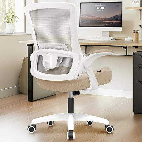 Ergonomic High Back Mesh Office Chair with Lumbar Support & Flip-Up Armrests