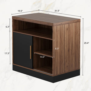 Sliding Door Storage Cabinet with Adjustable Shelves