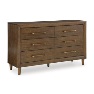 6-Drawer Dresser & 5-Drawer Chest – Dark Brown