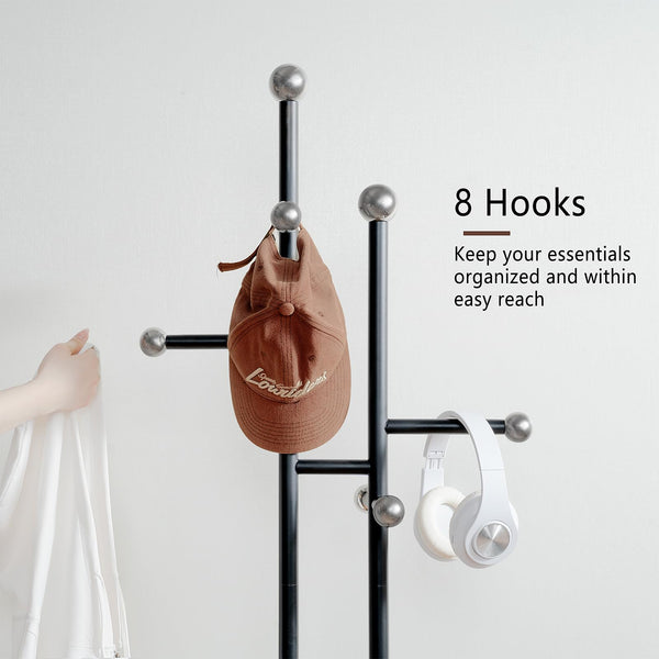 Freestanding Coat Rack with Marble Base