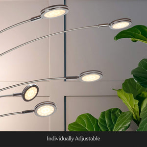 5-Head Arc Floor Lamp with Adjustable Arms