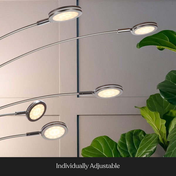 5-Head Arc Floor Lamp with Adjustable Arms