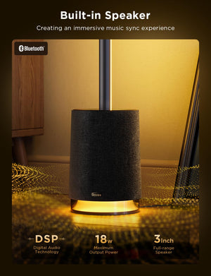 Smart LED Floor Lamp with Bluetooth Speaker