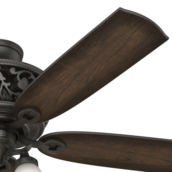 54-Inch Traditional Ceiling Fan with LED Lights and Remote