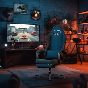 Big and Tall Ergonomic Gaming Chair with Footrest & Lumbar Support
