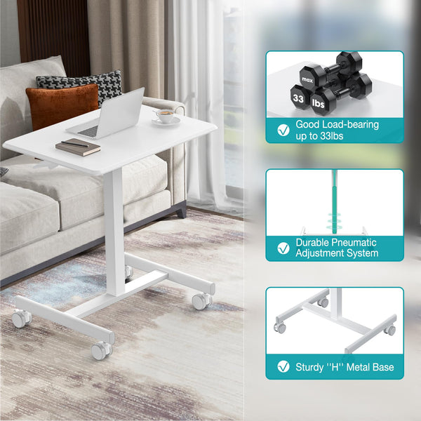 Mobile Height-Adjustable Standing Desk with Wheels