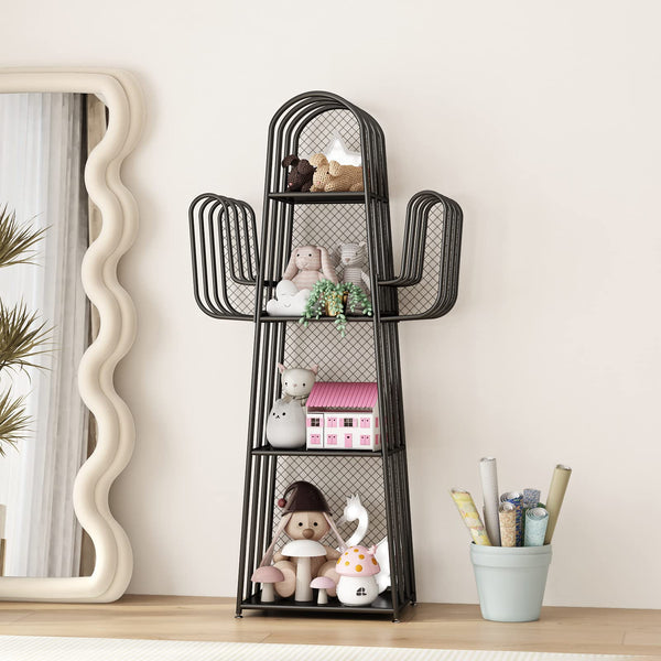 4-Tier Cactus Metal Bookshelf