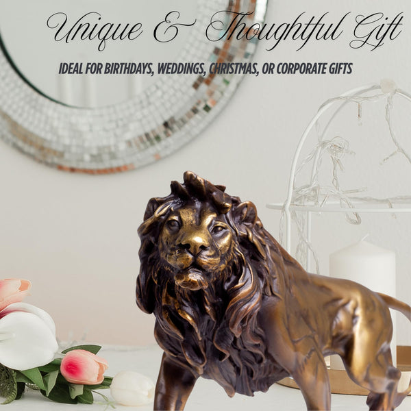 Bronze Lion Sculpture Figurine