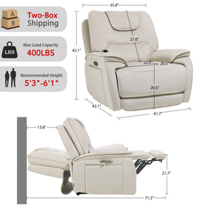 Zero Gravity Power Recliner Chair with Heat & Massage