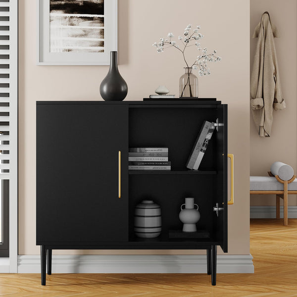 Wood Storage Cabinet with Doors