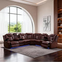 Power Reclining Leather Sectional Sofa