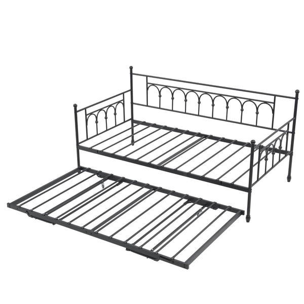 Twin Metal Daybed with Pop-Up Trundle