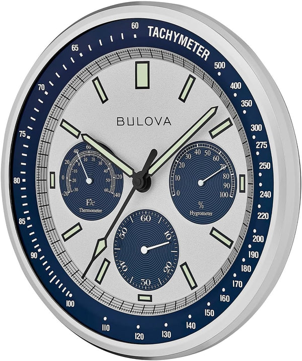 Analog Wall Clock with Temperature & Hygrometer Display