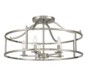 5-Light Semi-Flush Mount Ceiling Light Drum Shade