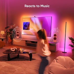 Smart LED Floor Lamp – RGB Color Changing, Music Sync, Voice Control