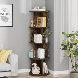 360° Rotating Bookshelf Tower