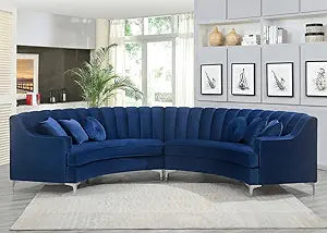 141.34" Oversized L-Shaped Curved Sectional Sofa