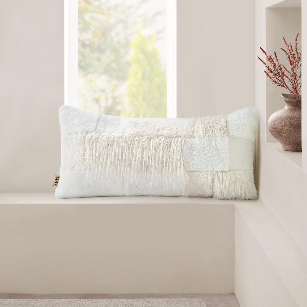 Faux Fur Lumbar Accent Pillow 14" x 30"