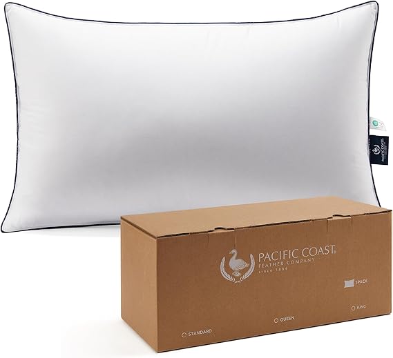 Goose Feather & Down Bed Pillows – Set of 2