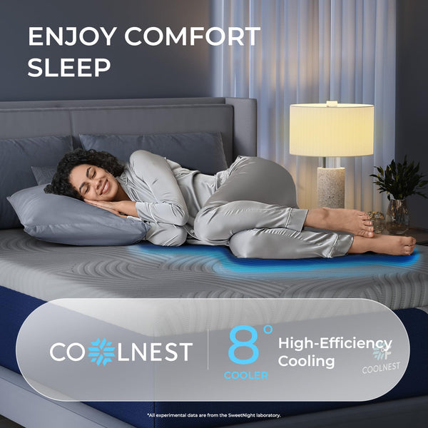 King Size Gel Memory Foam Mattress – Cooling, Pressure Relief, Multi-Size