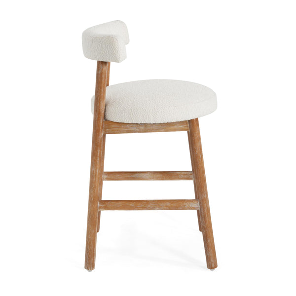 Boucle Counter Height Bar Stools, Set of 2