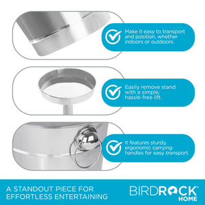 Stainless Steel Champagne Bucket with Floor Stand