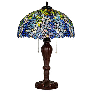 Tiffany Style Purple Wisteria Table Lamp