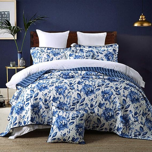 Queen Size Patchwork Quilt Set 3 Piece