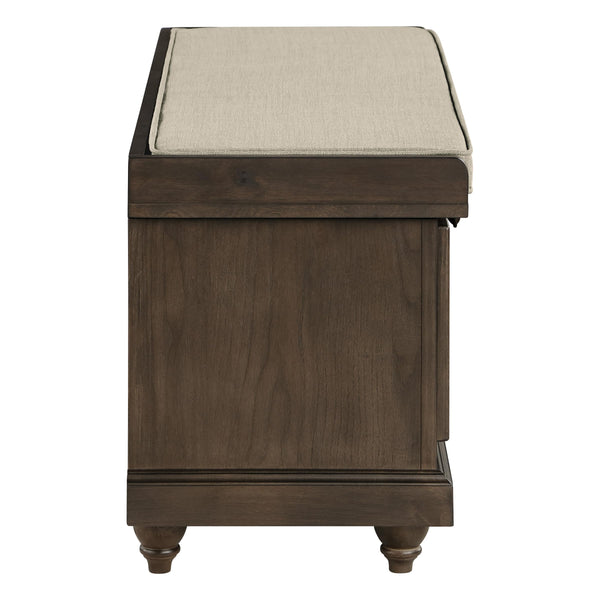 Coastal Lift-Top Storage Bench with Louvered Front