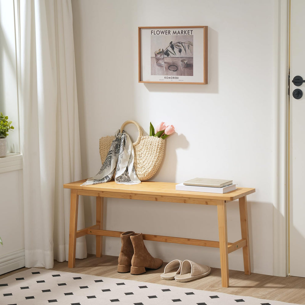 Bamboo Dining Bench – Farmhouse Style, 39.3" Wide, 396 lb Capacity