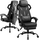 Gaming Chair with Mesh Back, Footrest & Lumbar Support