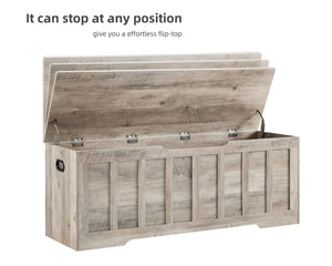 Large Storage Chest Bench with Safety Hinges