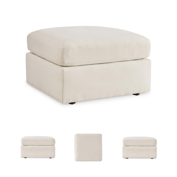 Oversized Square Accent Ottoman – Beige