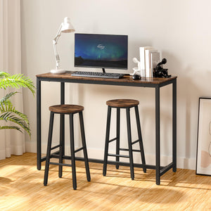 Industrial Bar Stools Set of 2 – Counter Height Kitchen Island Chairs