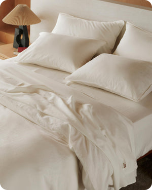 Organic Cotton Sheet Set – Sateen Weave, Deep Pocket, Queen & King
