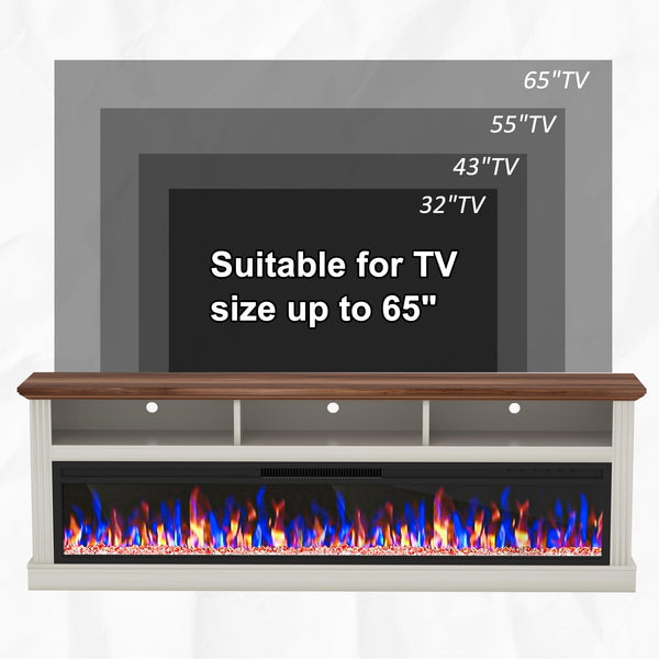 58" Fireplace TV Stand with 52" Electric Fireplace