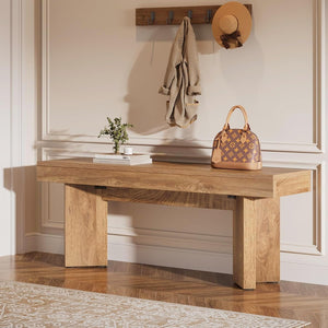Farmhouse Wooden Dining Bench 47-Inch