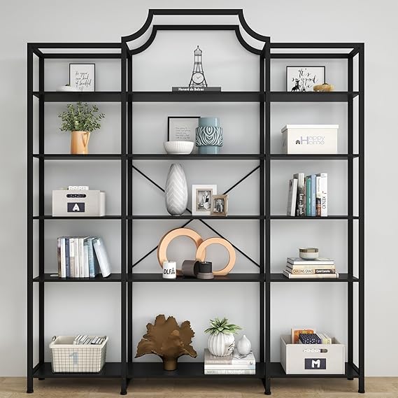 Triple Wide 5-Tier Bookshelf