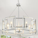 Modern Geometric Chandelier 5-Light Metal Pendant Light