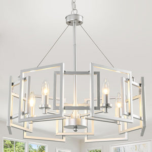 Modern Geometric Chandelier 5-Light Metal Pendant Light