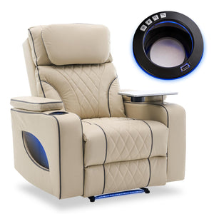Electric Power Recliner Chair with Massage, Heating & Cooling Cup Holder