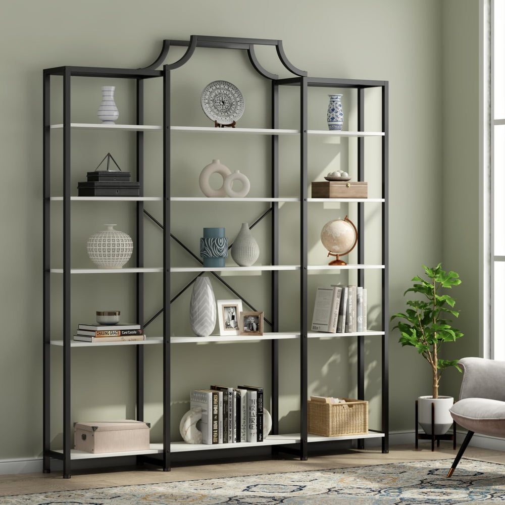 Triple Wide 5-Tier Bookshelf