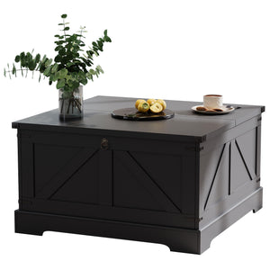 Farmhouse Lift Top Coffee Table with Hidden Storage